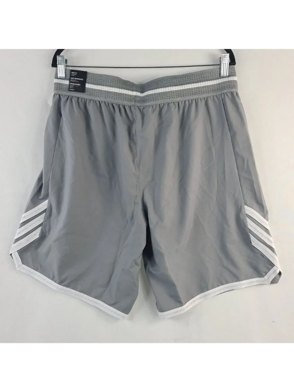 NEW Adidas Men's Crazy Light Basketball Shorts Loose Fit Gray 9" Inseam L - Picture 4 of 5